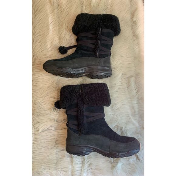 Women's  THE NORTH FACE Primaloft WINTER BOOTS w/ Apres Faux Fur Side Zip 8.5 - Picture 1 of 8